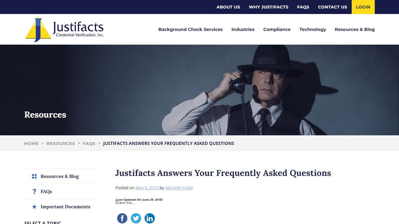 Justifacts Answers Frequently Asked Questions on Background Checks